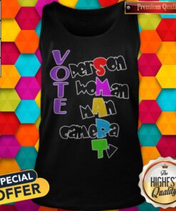 Person Woman Man Camera TV Shirt Anti Trump Shirt 2020 Elections Tank Top