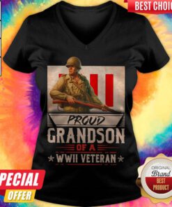 Pretty Proud Grandson Of A Wwii Veteran V-neck