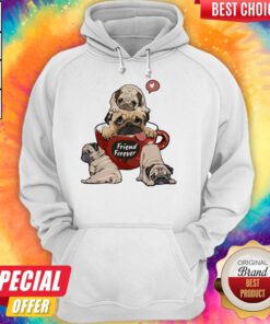 Pretty Pugs Friend Forever Coffee Heart Hoodie