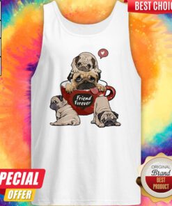 Pretty Pugs Friend Forever Coffee Heart Tank Top