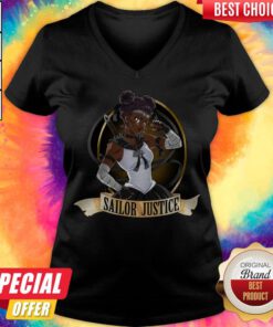 Sailor Justice BLM Tshirt Black Lives Matter Sailor Moon Tee V-neck