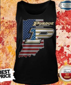 Awesome Purdue Boilermakers American Flag Tank Top