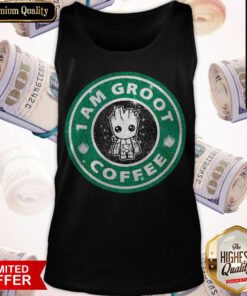 Top Baby Groot I Am Groot Coffee Tank Top