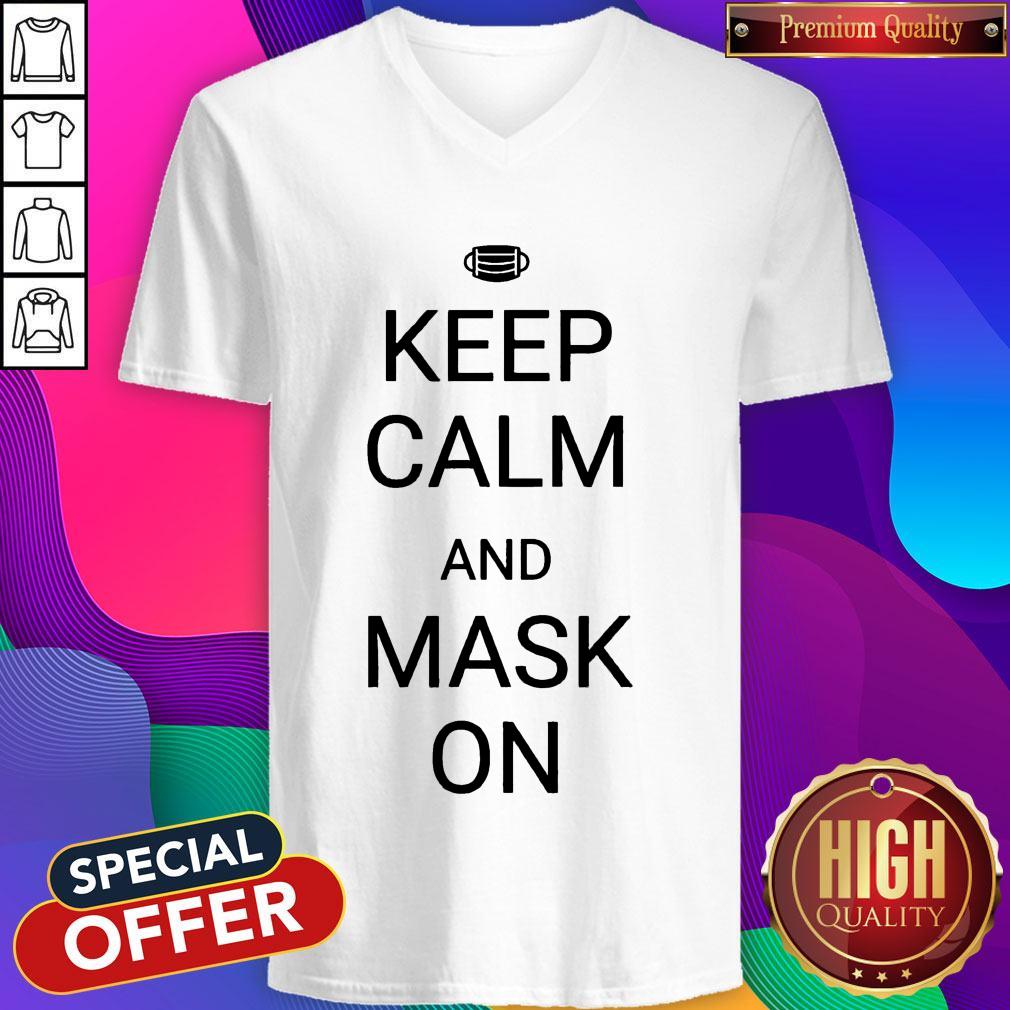 Awesome Keep Calm And Mask On Shirt - Image 2