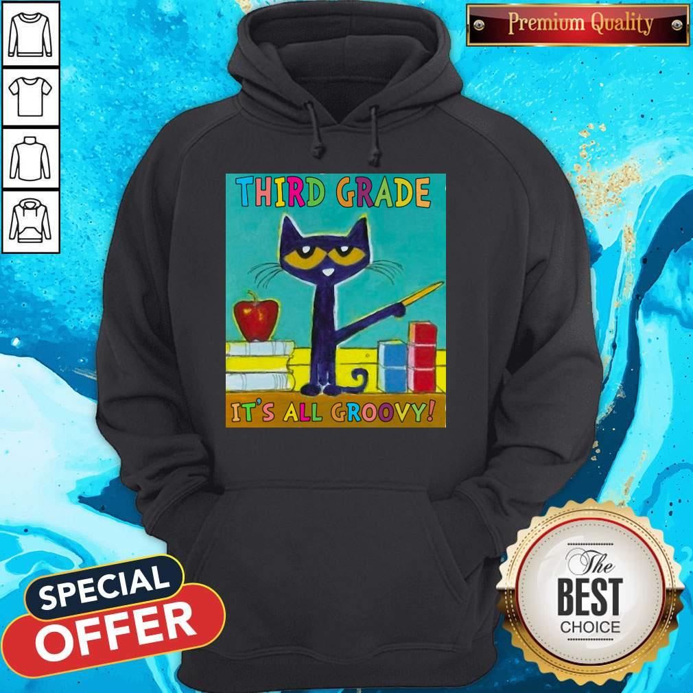 Cat Third Grade It's All Groovy Shirt - Image 5
