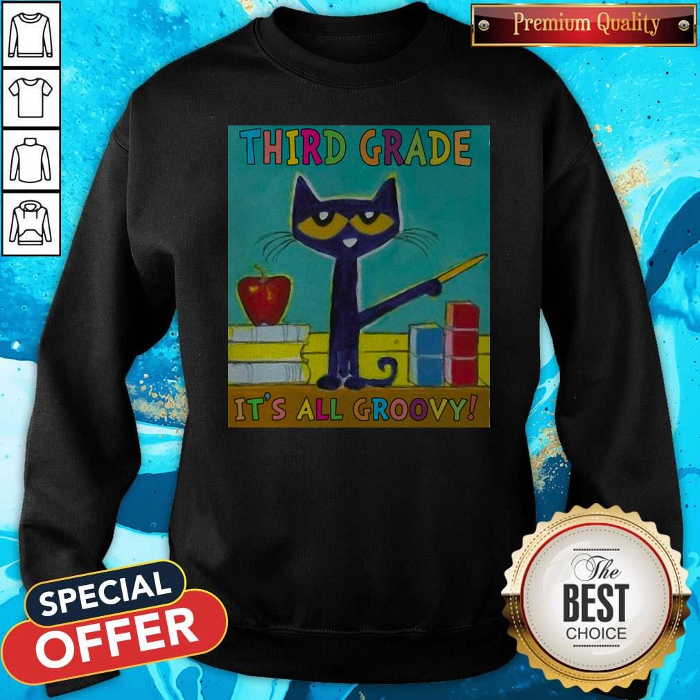 Cat Third Grade It's All Groovy Shirt - Image 4