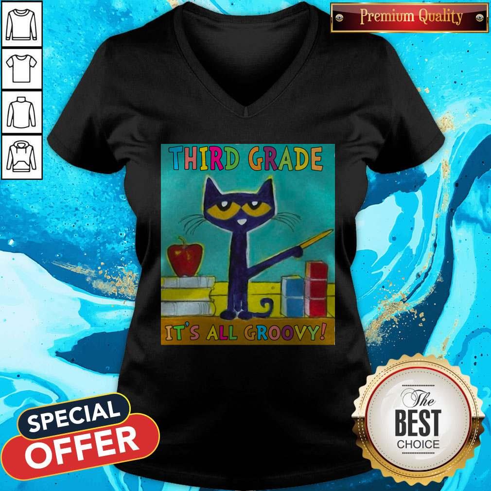 Cat Third Grade It's All Groovy Shirt - Image 2
