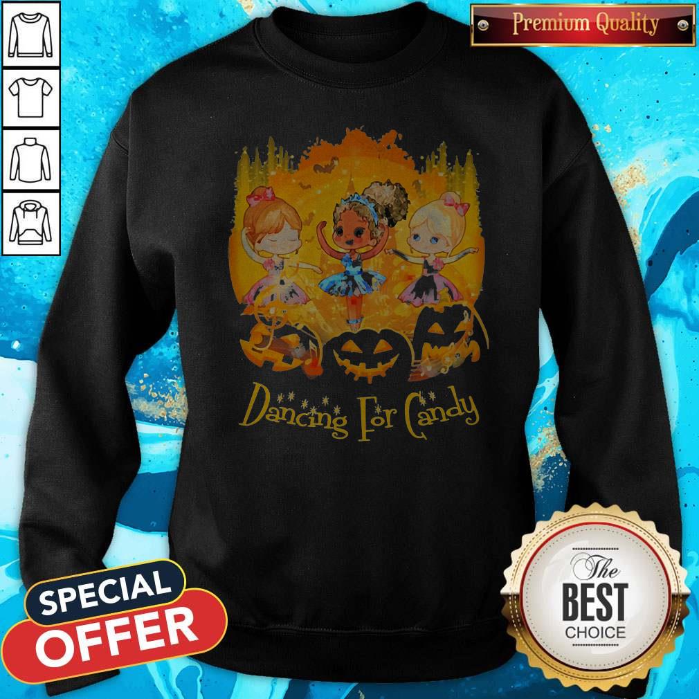 Girls Dancing For Candy Halloween Shirt - Image 4