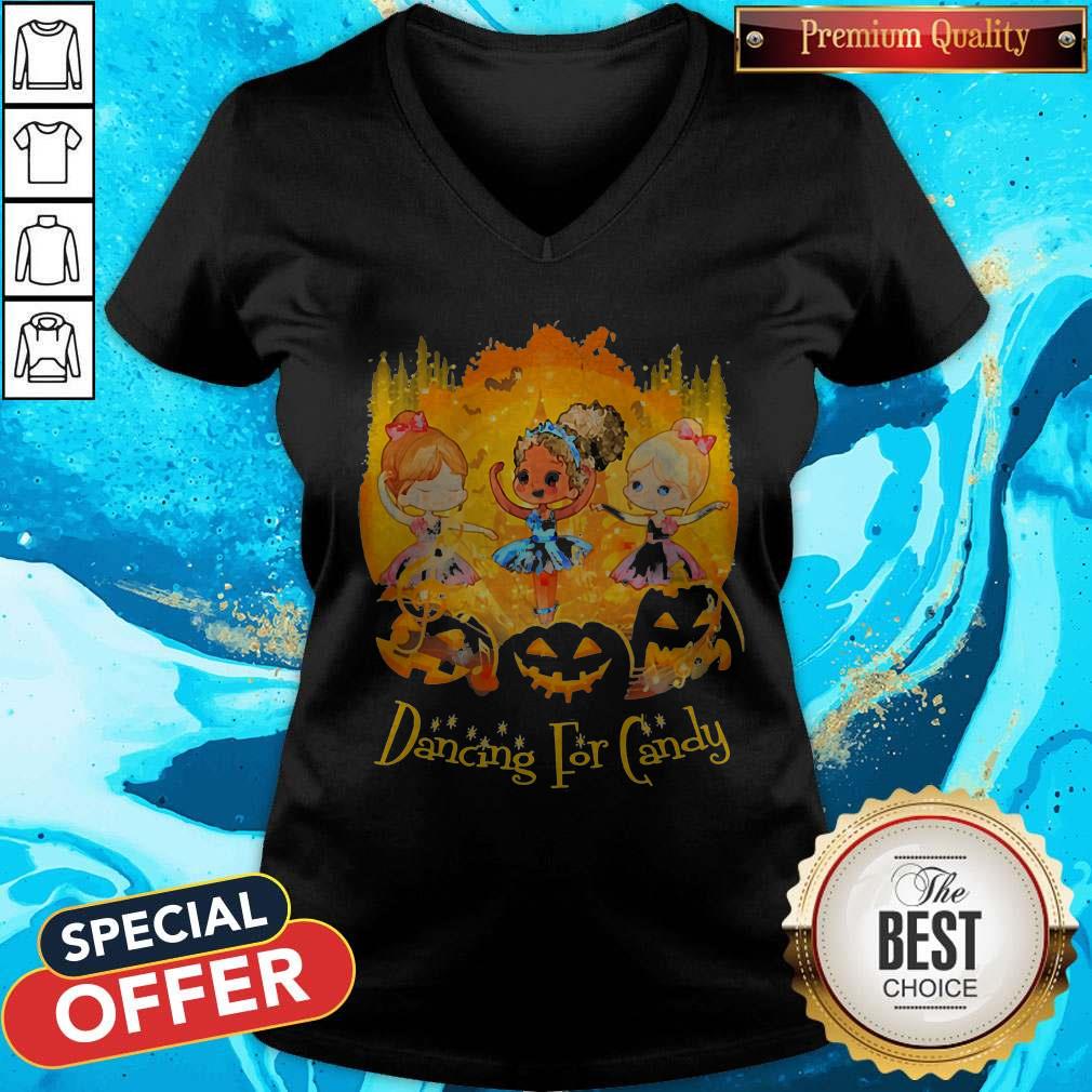 Girls Dancing For Candy Halloween Shirt - Image 2