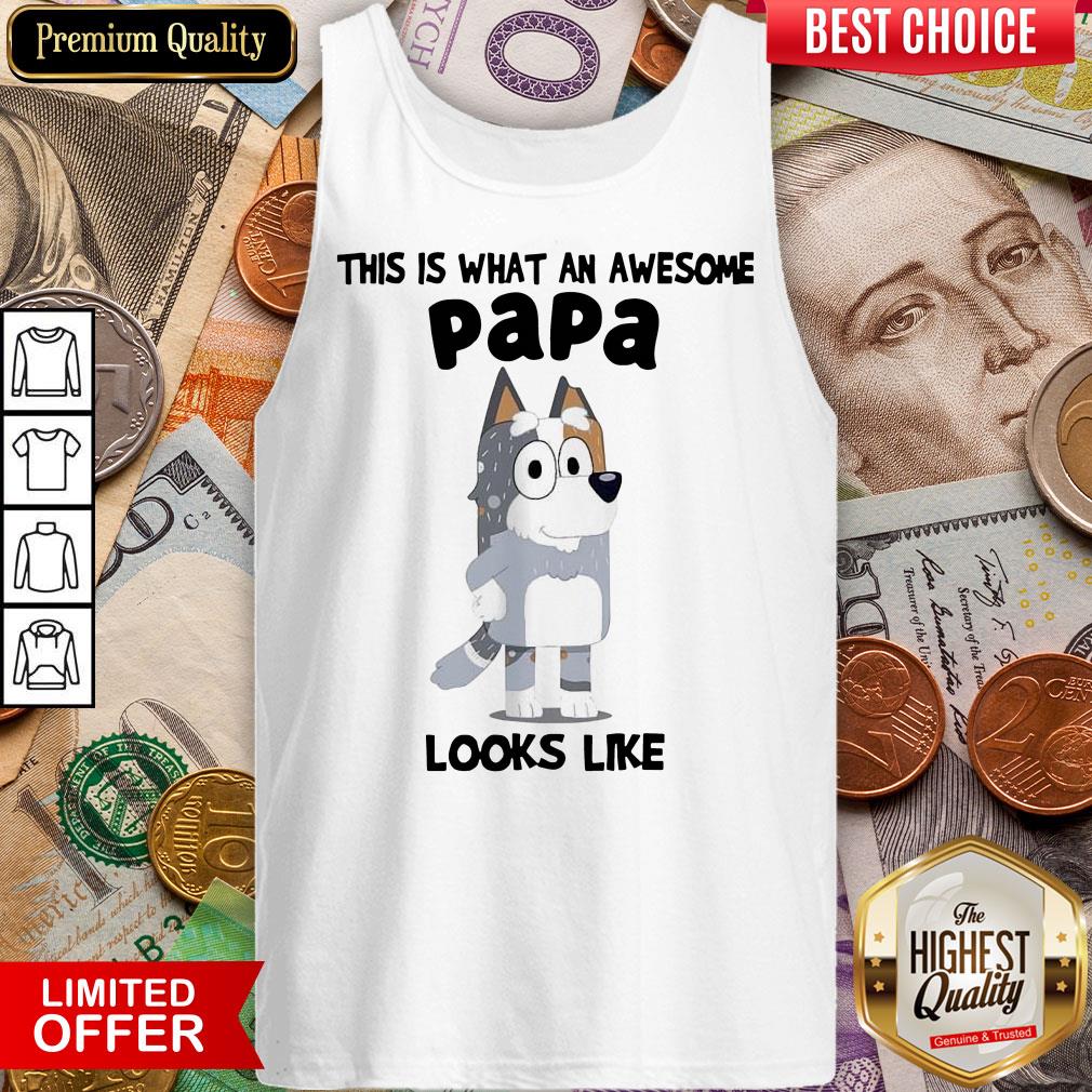 Good Nice Bandit Heeler This Is What An Awesome Papa Looks Like Tank Top
