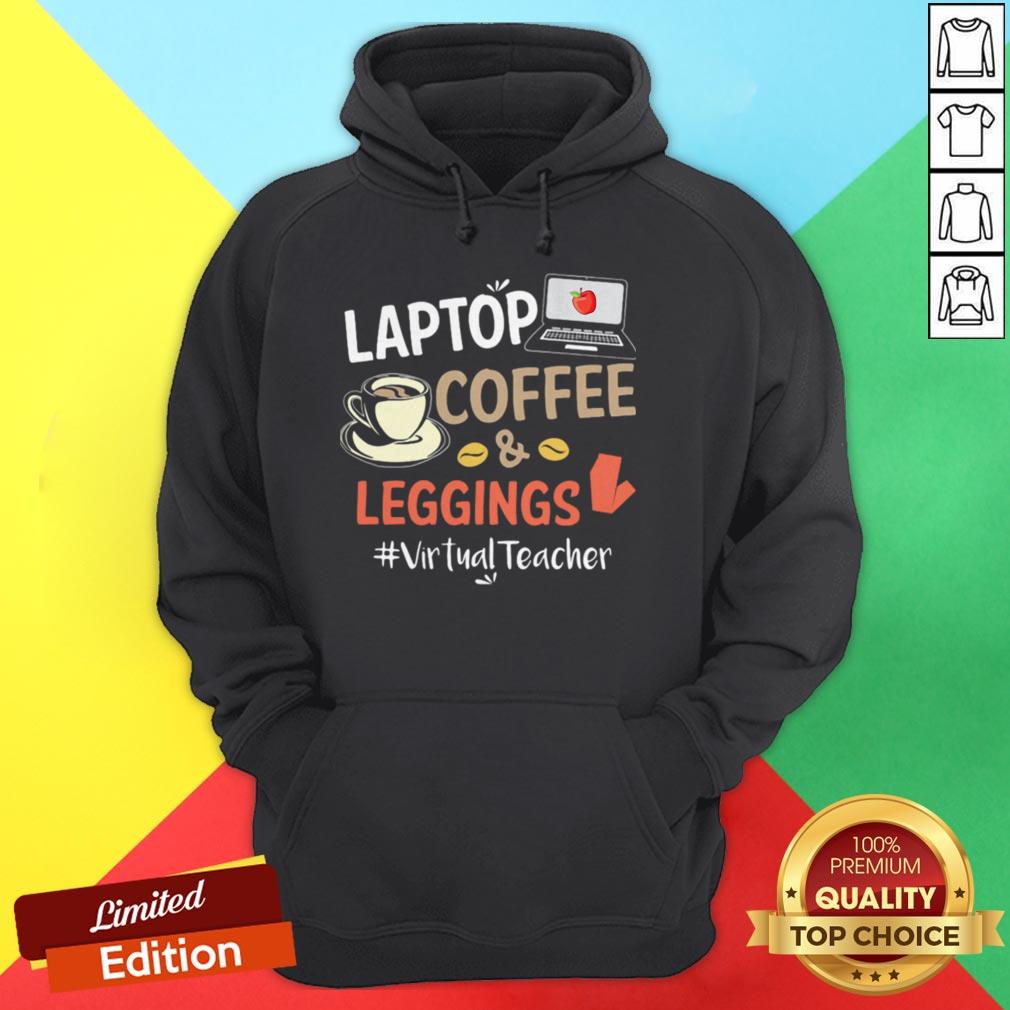 Laptop Coffee Leggings Virtual Teacher Shirt - Image 5
