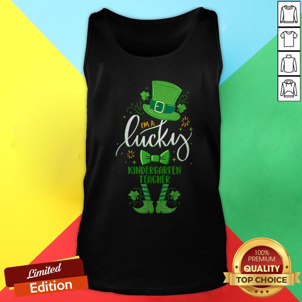 Leprechaun I’m A Lucky Kindergarten Teacher St Patrick Day Shirt - Image 3