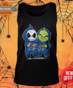 Baby Jack Skellington And Baby Grinch Kansas Jayhawks Tank Top