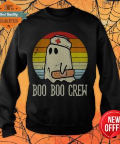 Boo Boo Crew Ghost Nurse Retro Halloween Vintage 2020 Sweatshirt