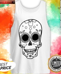 Day Of The Dead Dia De Muertos Skull Simple Halloween Tank Top