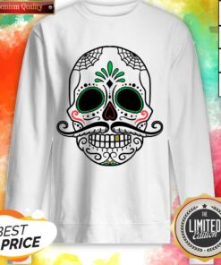 Day Of The Dead Fashion Sugar Skull Flower Crown Halloween Sweatshirt