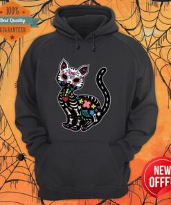 Dia De Los Gatos Sugar Skull Kitty Hoodie