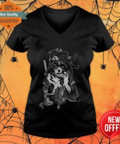 Dia De Los Muertos Sugar Skull Girl V-neck