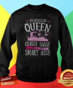 Flamingo Pontoon Queen Classy Sassy And A Bit Smart Assy Sweatshirt