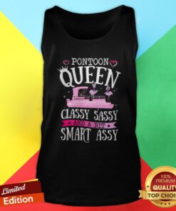 Flamingo Pontoon Queen Classy Sassy And A Bit Smart Assy Tank Top