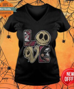 Florida State Seminoles Jack Skellington And Sally Love V-neck