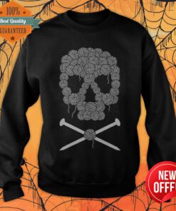 Funny Sugar Skull For Knitters Day Of The Dead Sweatshirt