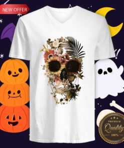 Garden Sugar Skull Day Of The Dead V-neck