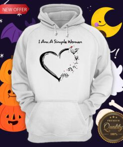 I Am A Simple Woman Chicken Wine Dog Paw And Flip Flop Hoodie
