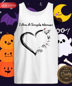 I Am A Simple Woman Chicken Wine Dog Paw And Flip Flop Tank Top