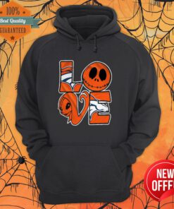 Nice Denver Broncos Jack Skellington And Sally Love Hoodie