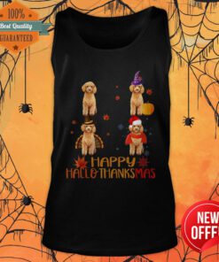 Nice Poodle Happy Hallothanksmas Tank Top