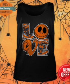 Official Chicago Bears Jack Skellington And Sally Love Tank Top