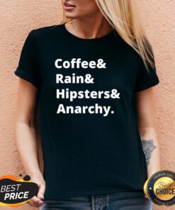 Official Coffee Rain Hipsters Anarchy V-neck
