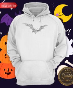 Official Halloween Bat Word Cloud Hoodie