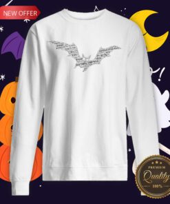 Official Halloween Bat Word Cloud Sweatshirt