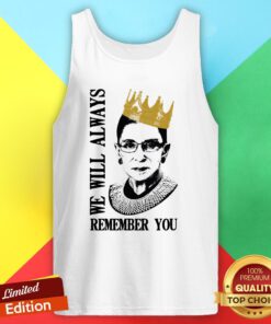 Official We Will Always Remember You RBG Tank Top