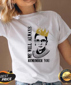 Official We Will Always Remember You RBG V-neck