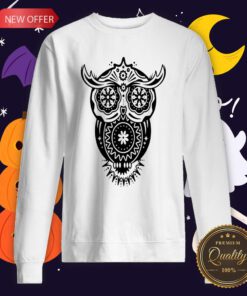 Owl With Different Decorations In The Style Of The Mexican Sugar Skulls Sweatshirt