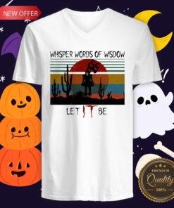 Pennywise Whisper Words Of Wisdow Let IT Be V-neck