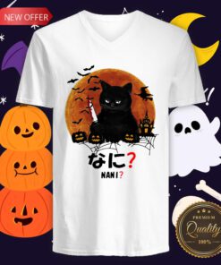 Pretty Nani Cat Killer Moon Halloween V-neck
