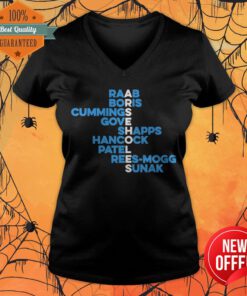 Raab Boris Cummings Gove Shapps Hancock Patel Reesmogg Sunak V-neck