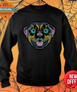 Rottweiler Day Of The Dead Sugar Skull Dog Sweatshirt