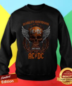 Skull Motor Harley Davidson Cycles AC DC Sweatshirt