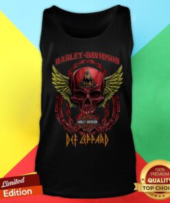 Skull Motor Harley Davidson Cycles Def Leppard Tank Top