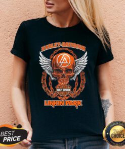 Skull Motor Harley Davidson Cycles Linkin Park V-neck