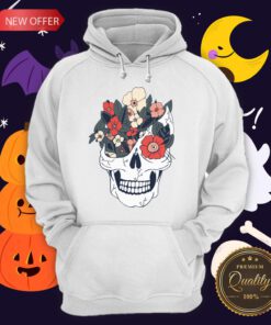 Skulls And Flowers Dia De Muertos Hoodie