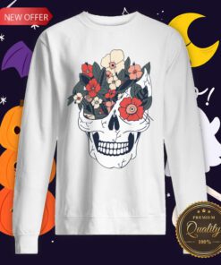 Skulls And Flowers Dia De Muertos Sweatshirt