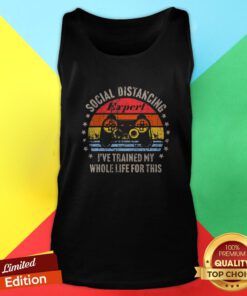 Social Distancing Expert Video Gamer Gaming Vintage Gift Tank Top