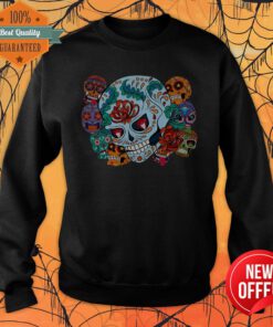 Sugar Skull Collage Dia De Muertos Day Of The Dead Sweatshirt