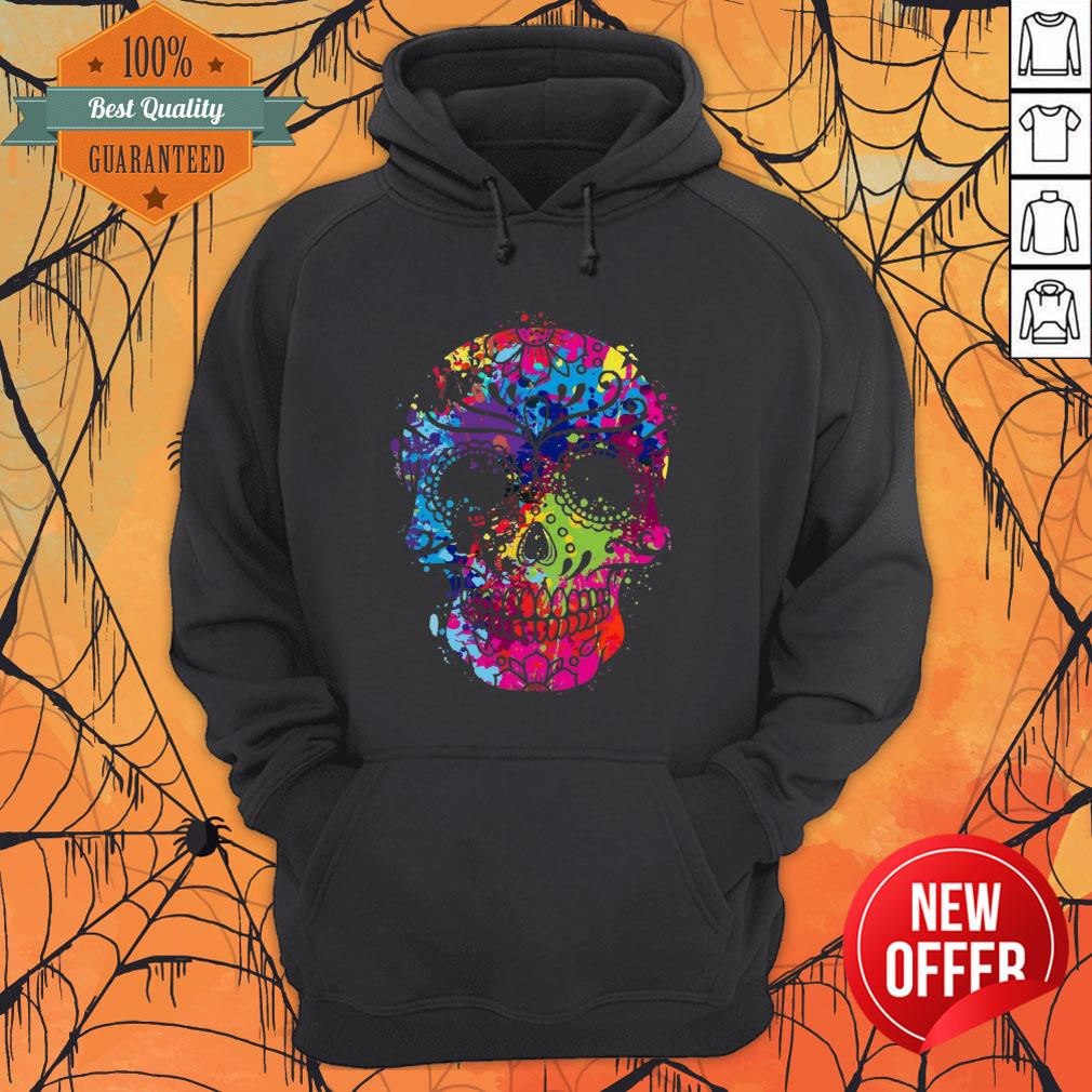 Sugar Skull Colorful Day Of The Dead Dia De Los Muertos Hoodie